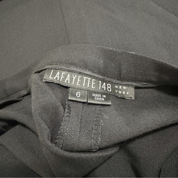 Lafayette 148 Black Stretch Wool Trousers Size 6 - Picture 2 of 10